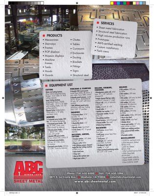 abc sheet metal in anaheim|abc sheet metal parts.